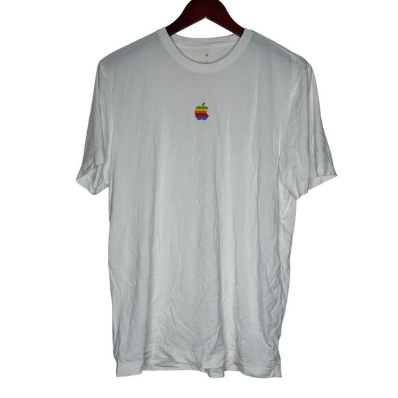 Apple Other - Vintage Apple Macintosh Rainbow Logo White T Shirt Single Stitch Y2K Sz M Retro